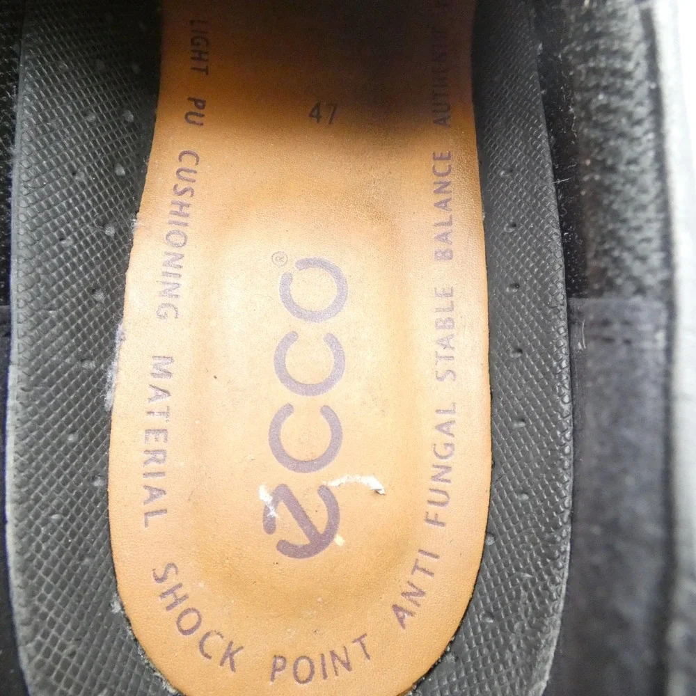 Ecco Helsinki Mens US 13-13.5 Dress Shoes Black Leather Lace Up Business Oxford